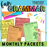 4th Grade Grammar Practice Worksheets Year Long Review Bundle