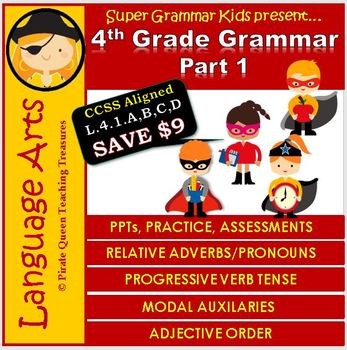 Preview of 4th Grade Grammar Part 1/ CCSS Aligned 4th Grade Up