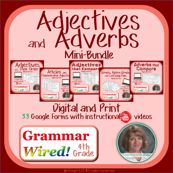 Preview of 4th Grade Grammar Wired! Adjectives and Adverbs: Mini-bundle
