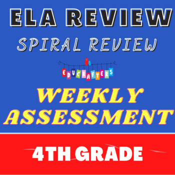 Preview of 4th Grade Grammar & Phonics Weekly Assessments + Distance Learning