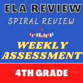 4th Grade Grammar & Phonics Weekly Assessments + Distance 