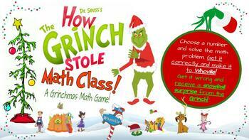 Preview of 4th Grade Grinchmas/Christmas Math Game