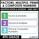 4th Grade Factors, Multiples, Prime & Composite Numbers Gu
