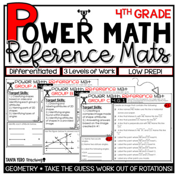 Preview of 4th Grade Guided Math Mats Geometry Differentiated DISTANCE LEARNING GOOGLE