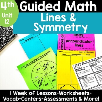 Preview of 4th Grade Points, Lines, Line Segments, Rays, Line of Symmetry