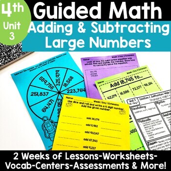 4th grade adding and subtracting large numbers worksheets activities 4 nbt 4