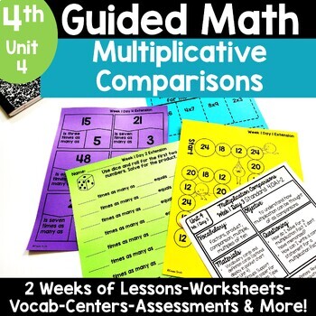 Preview of 4th Grade Multiplicative Comparisons 4.OA.1 4.OA.2 Word Problems Activities