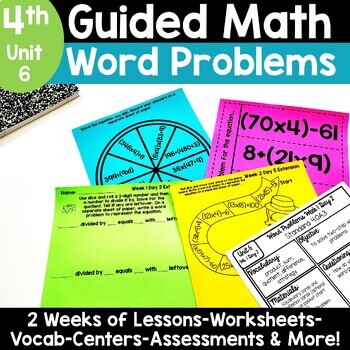 Preview of 4th Grade Math Word Problems  4.OA.3 Multi Step Word Problems