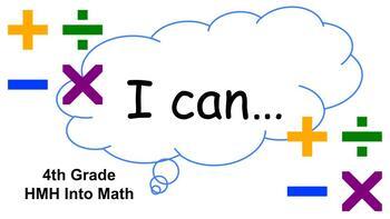 Preview of 4th Grade HMH Math I Can Statements for ALL modules!