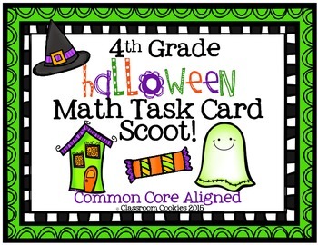 Preview of 4th Grade Halloween Math Task Cards