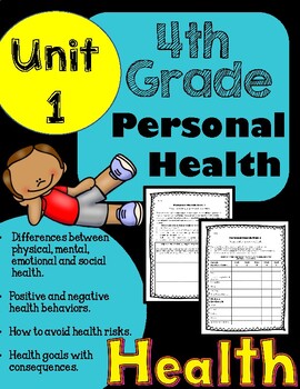 Preview of 4th Grade Health - Unit 1: Personal Health Activities and Worksheets