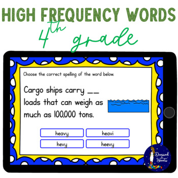 Preview of 4th Grade High Frequency Words BOOM Cards