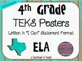 4th Grade “I Can” Statement TEKS Objectives Posters for 20