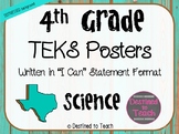 4th Grade “I Can” Statement TEKS Objectives Posters for SC