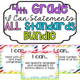 4th Grade "I Can" CCSS Statements Bundle: All ELA/Math Standards