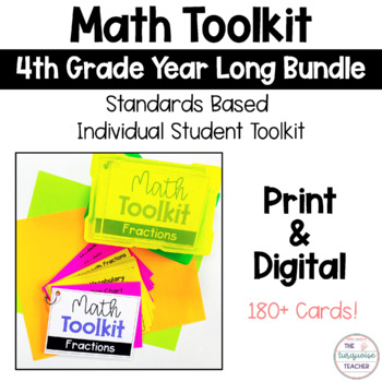 Preview of 4th Grade Individual Math Tool Kit Aids Year Long Bundle Distance Learning
