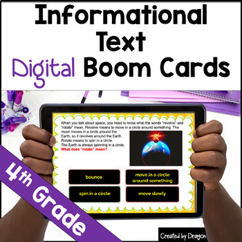Preview of 4th Grade Informational Text Digital Boom Cards