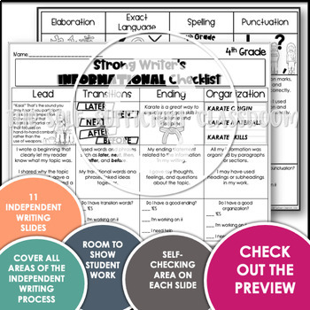 Informational Writing Fourth Grade by The Self-Sufficient Classroom