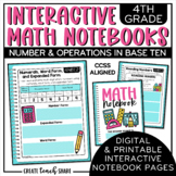 Math Interactive Notebook 4th Grade Number & Operations in Base Ten