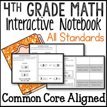 Preview of All Standards Interactive Math Notebook 4th Grade Common Core Bundle