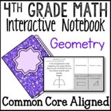Geometry Interactive Math Notebook 4th Grade Common Core