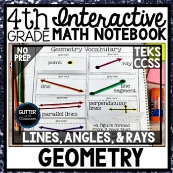 Preview of 4th Grade Interactive Math Notebook - Geometry - Lines, Angles, and Rays-Journal