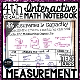 4th Grade Interactive Math Notebook - Measurement - Capaci