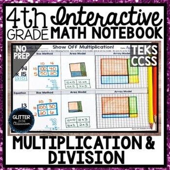 Preview of 4th Grade Interactive Math Notebook- Multiplication and Division-Math Activities