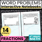 4th Grade Interactive Math Notebook: Word Problems {Fractions}