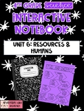 4th Grade Interactive Notebook- Unit 6: Resources and Humans