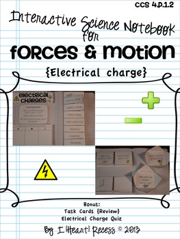 Preview of 4th Grade Interactive Science Notebook for Electrical Charges
