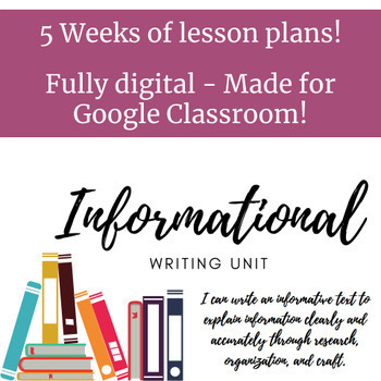 Preview of 4th Grade Interactive Writing Units: Informational Text | Google Classroom