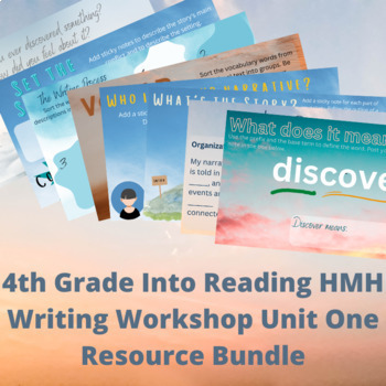 Preview of 4th Grade Into Reading HMH Writing Workshop Unit 1 Narrative Resource Bundle