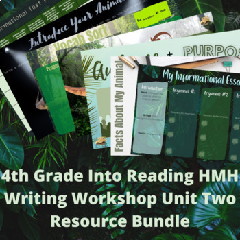 Preview of 4th Grade Into Reading HMH Writing Workshop Unit 2 Informational Text Bundle