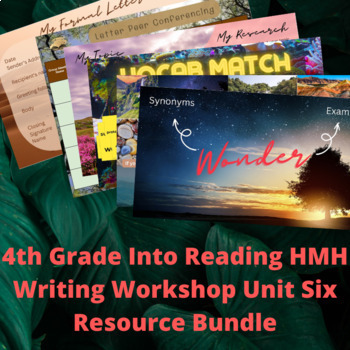Preview of 4th Grade Into Reading HMH Writing Workshop Unit 6 Letter Bundle