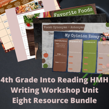 Preview of 4th Grade Into Reading HMH Writing Workshop Unit 8 Opinion Essay Bundle