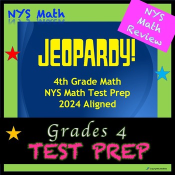 Preview of 4th Grade Jeopardy *New York State Math Test Prep* 2024 Test Aligned
