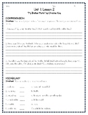 4th Grade Journey's Comprehension Review Sheet (Unit 1, Lesson 2)