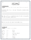 4th Grade Journey's Comprehension Review Sheet (Unit 1, Lesson 3)