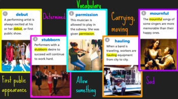 Preview of 4th Grade Journeys Lesson 10 "Jose! Born to Dance" Google Slides Presentation 