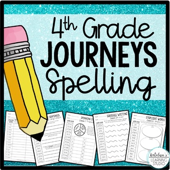 Preview of 4th Grade Journeys Spelling List Activities and Worksheets for Homework 2024