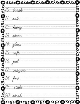 4th Grade Journeys | Spelling | Cursive | LESSONS 1-30 by Twinning Teachers