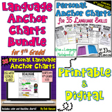 4th Grade Language Anchor Charts Bundle: Printable and Digital