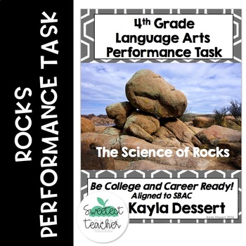Preview of Distance Learning 4th Grade LA Performance Task Rocks With Editable Google Docs