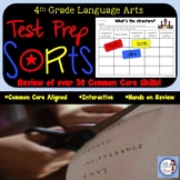4th Grade Language Arts Test Prep Sorting Skill Boards (Co