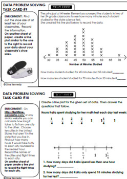 4th Grade Data & Line Plots, 30 Enrichment Projects and 30 Test-Prep