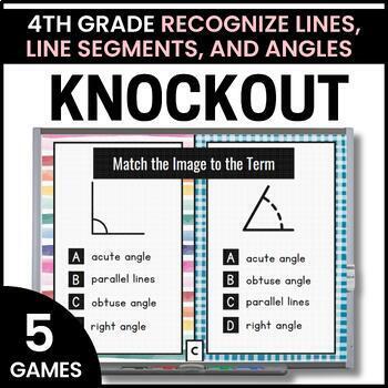 Preview of 4th Grade Lines, Line Segments, and Angles Games - Math Test Prep - Review Games