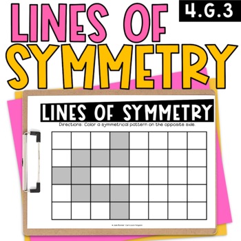 Preview of 4th Grade Lines of Symmetry Worksheets or Exit Tickets 4.G.3