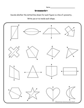 Preview of 4th Grade:Lines of Symmetry for Two-Dimensional Figures