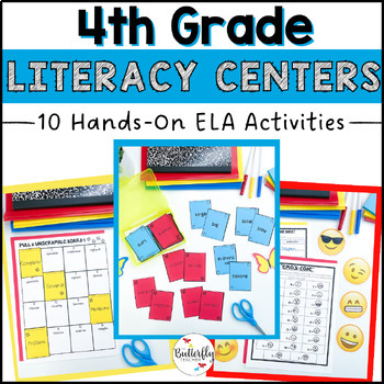 Preview of 4th Grade Literacy Centers Hands-On Year-Long Grammar & 4th Grade ELA Review
